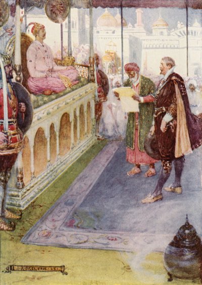 Sir Thomas stood before the Mogul by Joseph Ratcliffe Skelton